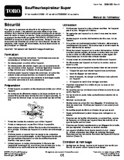 Toro 51593 Super Blower/Vacuum Owners Manual, 2007, 2008, 2009 page 36