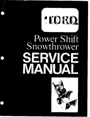 Toro 38542 and 38558 Toro 824 1028 Power Shift Snowthrower Service Manual, 1999 page 6