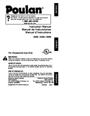 Poulan 2250 2450 2550 Chainsaw Owners Manual page 1