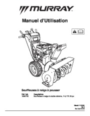 Murray Walk Behind 1695720 14.5TP 29-Inch Dual Stage Snow Blower Owners Manual page 35