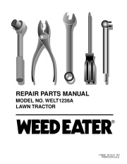 2010 Weed Eater WELT1236A Lawn Tractor Repair Manual, 2010 page 1