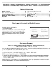 MTD 2N1 2P5 Single Stage Snow Blower Owners Manual page 2