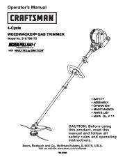 Craftsman 316 796170 4 Cycle Trimmer Lawn Mower Owners Manual page 1