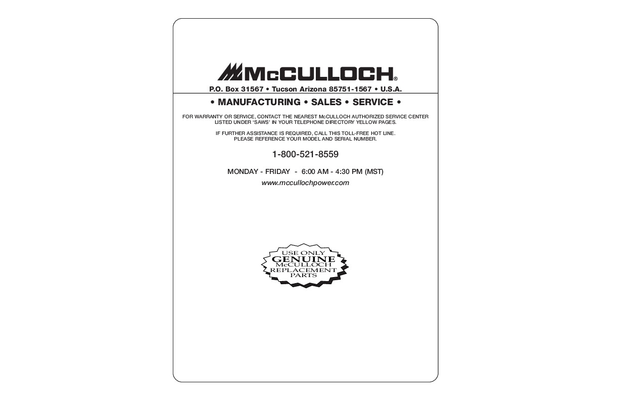 Mac 3516 Manual