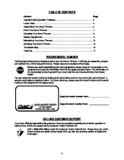 MTD Cub Cadet 724 STE 926 STE Snow Blower Owners Manual page 2