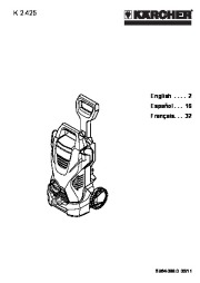 Kärcher K 2.425 Electric Power High Pressure Washer Owners Manual page 1