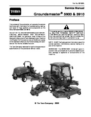 Toro 08159SL Service Manual Groundsmaster 5900 5910 Preface Publication page 1