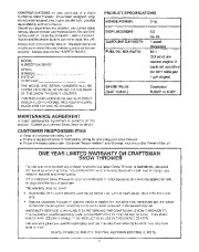 Craftsman 536.884351 Craftsman 20-Inch Snow Thrower Owners Manual page 4