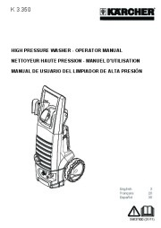 Kärcher K 3.350 Electric Power High Pressure Washer Owners Manual page 1