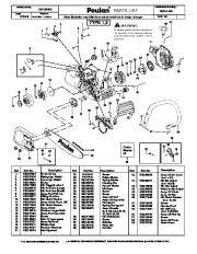 2008 Poulan P3314 WS Chainsaw Parts List page 1