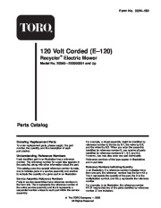 Toro Owners Manual, 2000 page 1