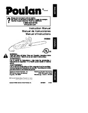 Poulan ES300 Chainsaw Owners Manual page 1