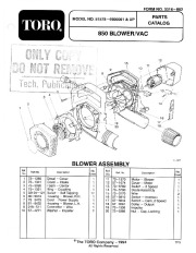 Toro 51578 Super Blower Vac Parts Catalog, 1994 page 1