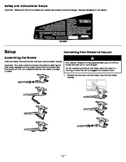 Toro 51599 Ultra Blower/Vacuum Owners Manual, 2007, 2008, 2009, 2010, 2011, 2012 page 2