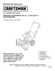 Craftsman 247.88455 Craftsman 5.5 Horse Power 24-inch 4-cycle 3-speed Snow Thrower Owners Manual page 27