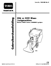 Toro 62925 206cc OHV Vacuum Blower Owners Manual, 2008, 2009, 2010 page 1