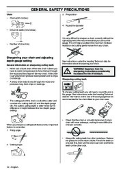 Husqvarna 395XP 395XPG Chainsaw Owners Manual, 2001,2002,2003,2004,2005,2006,2007,2008,2009,2010 page 12