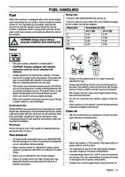 Husqvarna 395XP 395XPG Chainsaw Owners Manual, 2001,2002,2003,2004,2005,2006,2007,2008,2009,2010 page 17