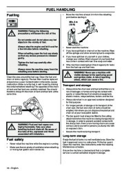 Husqvarna 395XP 395XPG Chainsaw Owners Manual, 2001,2002,2003,2004,2005,2006,2007,2008,2009,2010 page 18