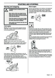 Husqvarna 395XP 395XPG Chainsaw Owners Manual, 2001,2002,2003,2004,2005,2006,2007,2008,2009,2010 page 19