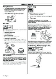 Husqvarna 395XP 395XPG Chainsaw Owners Manual, 2001,2002,2003,2004,2005,2006,2007,2008,2009,2010 page 36