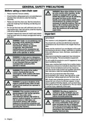 Husqvarna 395XP 395XPG Chainsaw Owners Manual, 2001,2002,2003,2004,2005,2006,2007,2008,2009,2010 page 6