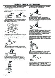 Husqvarna 395XP 395XPG Chainsaw Owners Manual, 2001,2002,2003,2004,2005,2006,2007,2008,2009,2010 page 8