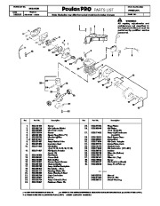 Poulan Pro PP4620AVL Chainsaw Parts List page 1