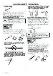 2009-2011 Husqvarna CS2172WH CS2166 Chainsaw Owners Manual, 2009,2010,2011 page 12