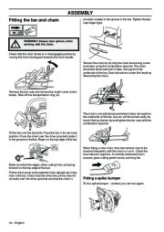 2009-2011 Husqvarna CS2172WH CS2166 Chainsaw Owners Manual, 2009,2010,2011 page 16