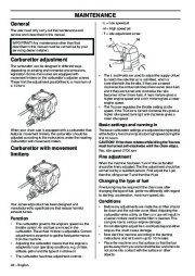 2009-2011 Husqvarna CS2172WH CS2166 Chainsaw Owners Manual, 2009,2010,2011 page 28