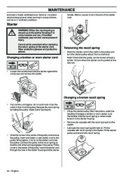 2009-2011 Husqvarna CS2172WH CS2166 Chainsaw Owners Manual, 2009,2010,2011 page 32