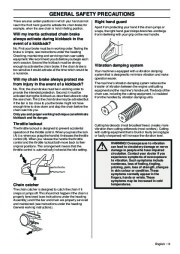 2009-2011 Husqvarna CS2172WH CS2166 Chainsaw Owners Manual, 2009,2010,2011 page 9