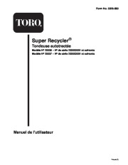 Toro Toro Super Recycler Mower Manuel des Propriétaires, 2004 page 1