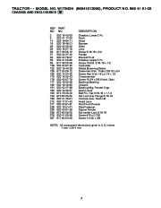 Weed Eater 96041012000 Lawn Tractor Parts List, 2010 page 7