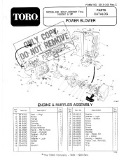 Toro 30941 41cc Back Pack Blower Parts Catalog, 1994 page 1
