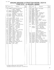 Toro 38580 Toro 828 1132 Power Shift Snowthrower Parts Catalog, 1992 page 21