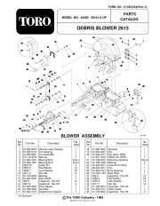 Toro 44520 Debris Blower 2613 Parts Catalog, 1999 page 1