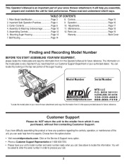 MTD OEM 190-032 190-032 101 Snow Blower Owners Manual page 2