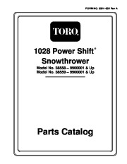 Toro 1028 Power Shift 38558 Snow Blower Owners and Service Manual 1999 page 1