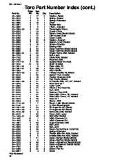 Toro 38559 Toro 1028 Power Shift Snowthrower Parts Catalog, 1999 page 22