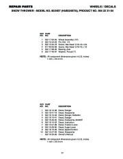 Husqvarna 8024ST Snow Blower Owners Manual, 2002,2003,2004,2005,2006,2007,2008,2009 page 31