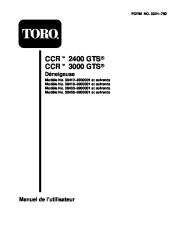 Toro 38412, 38418, 38433, 38438 Manuel des Propriétaires, 1999 page 1