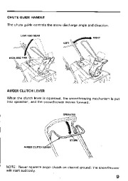 Honda HS521 Snow Blower Owners Manual page 10