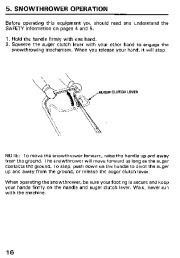 Honda HS521 Snow Blower Owners Manual page 17