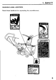 Honda HS521 Snow Blower Owners Manual page 4