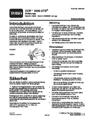 Toro 38536 Toro CCR 2450 GTS Snowthrower Owners Manual, 2004 page 1