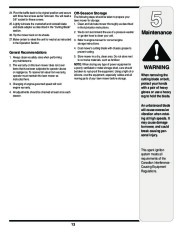 MTD Gold 900 Series 21 Inch Self Propelled Rotary Lawn Mower Owners Manual page 13