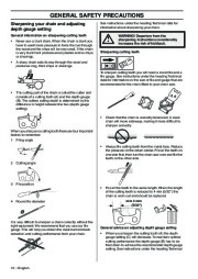 2001-2010 Husqvarna 385XP 385XPG 390XP 390XPG Chainsaw Owners Manual, 2001,2002,2003,2004,2005,2006,2007,2008,2009,2010 page 12