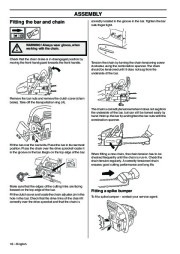 2001-2010 Husqvarna 385XP 385XPG 390XP 390XPG Chainsaw Owners Manual, 2001,2002,2003,2004,2005,2006,2007,2008,2009,2010 page 16